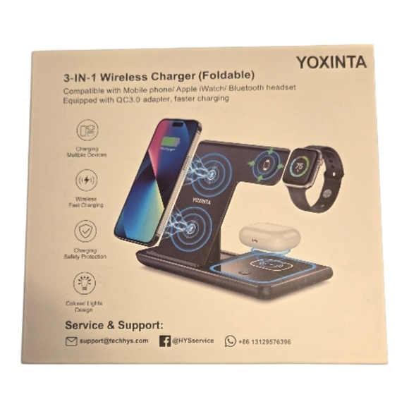 Yoxinta Other - 3-in-1 Wireless Charger - Black